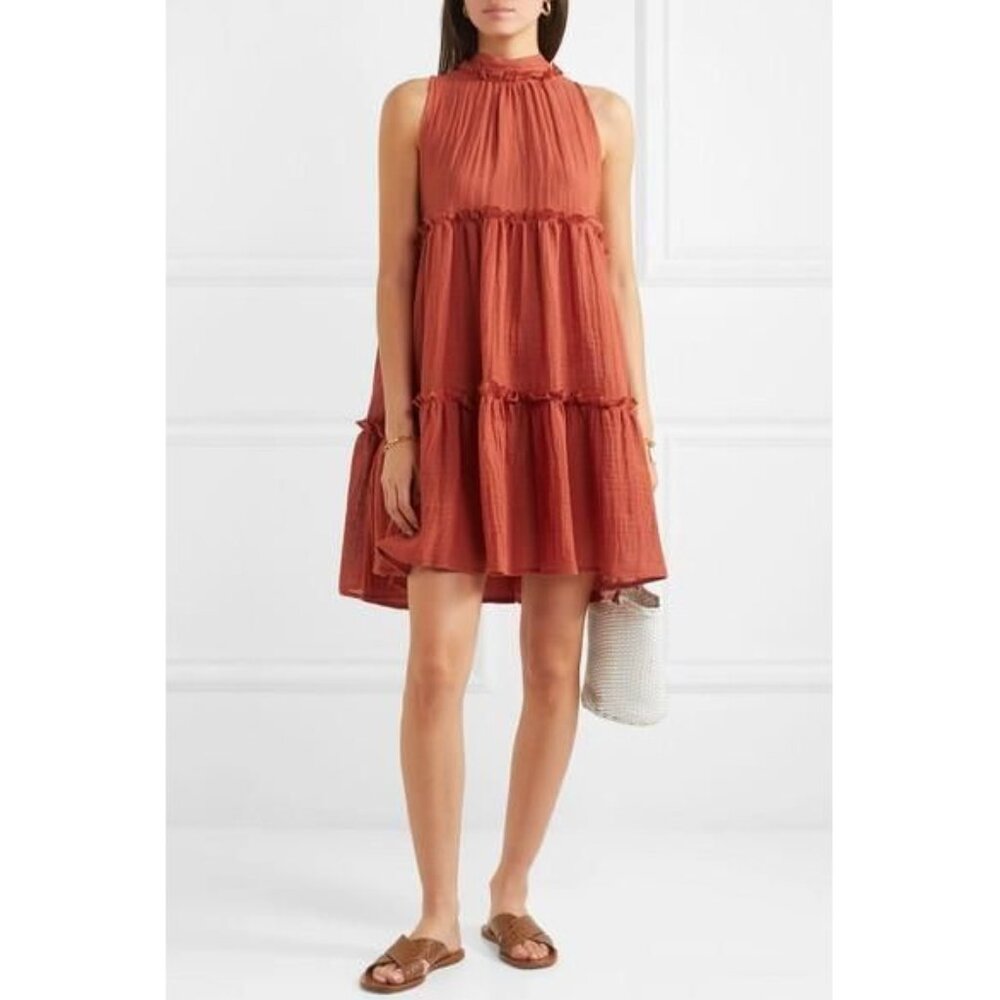 LISA MARIE FERNANDEZ Women's Linen Mini Dress Size S